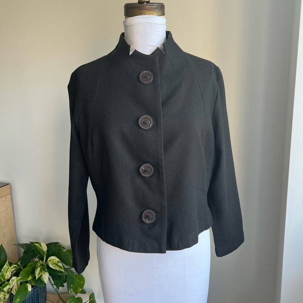 ISCHIKO lightweight Wool Jacket Brown Size 10